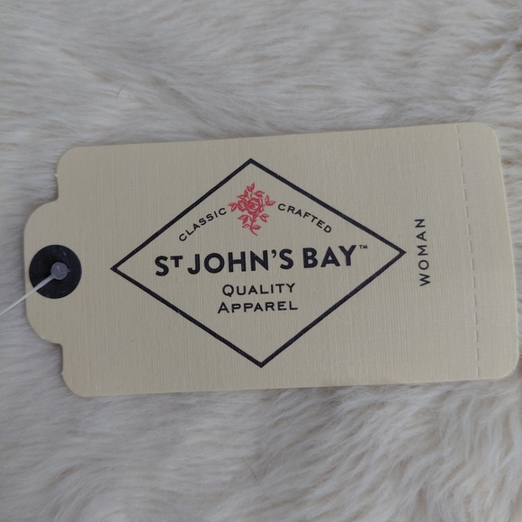 NWT St. John's Bay Apparel Blue Light Wash S/S Blouse - Picture 8 of 12